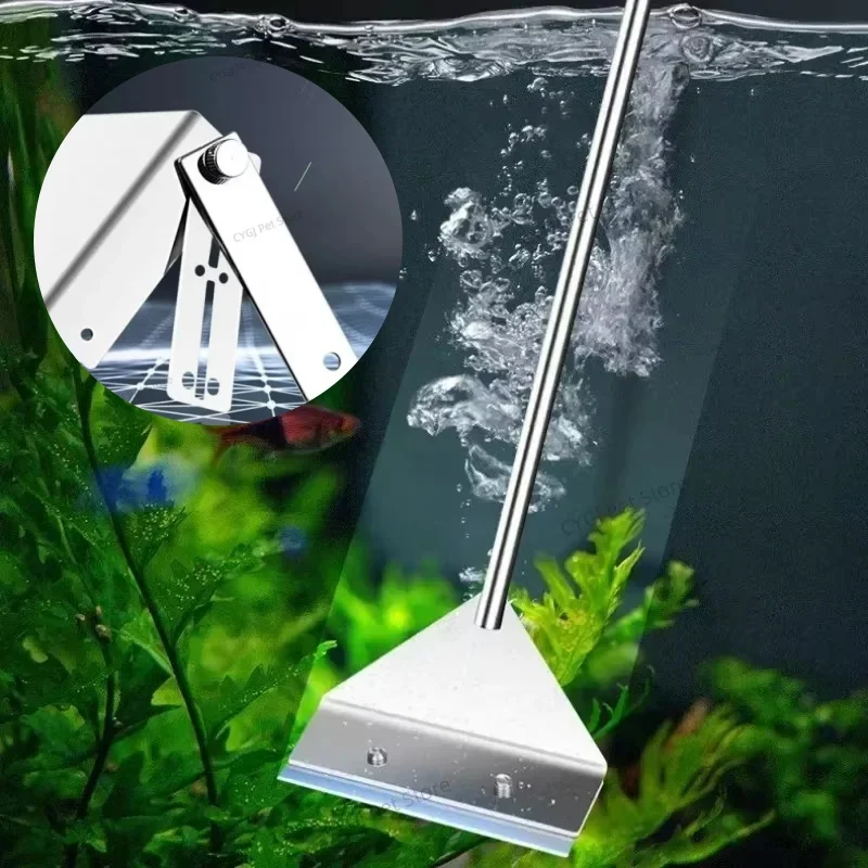 Planted Aquarium Cleaning - 水槽クリーニングツールフラット砂藻類除去デュアルユースガラス藻類除去スクレーパー家庭用クリーニングツール水族館アクセサリー