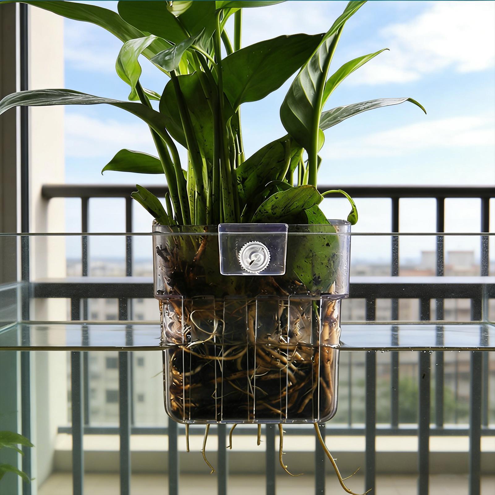 透明な吊り下げ式水槽用植物ホルダーポット、水槽水耕栽培システ - Aquarium Plants Live のレビューと価格