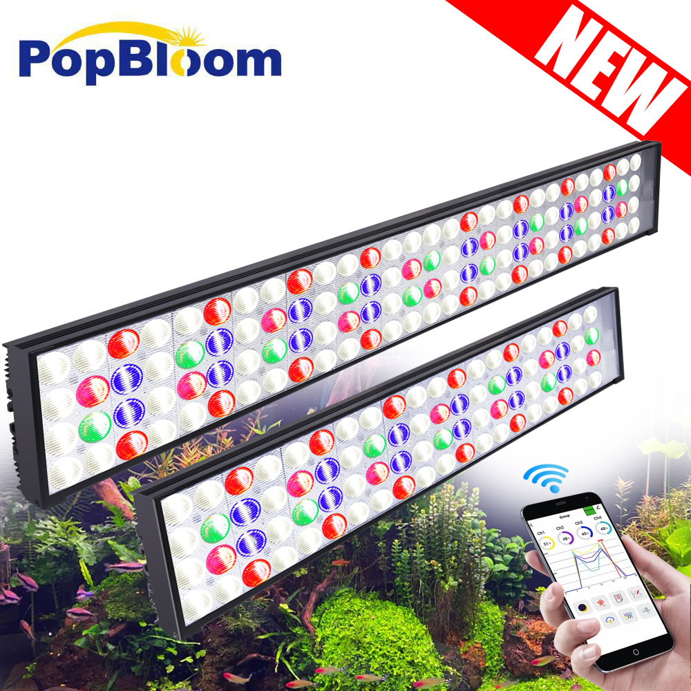 PopBloom H54 H75 WiFi対応 フルスペクト - Aquarium Plant Light のレビューと価格