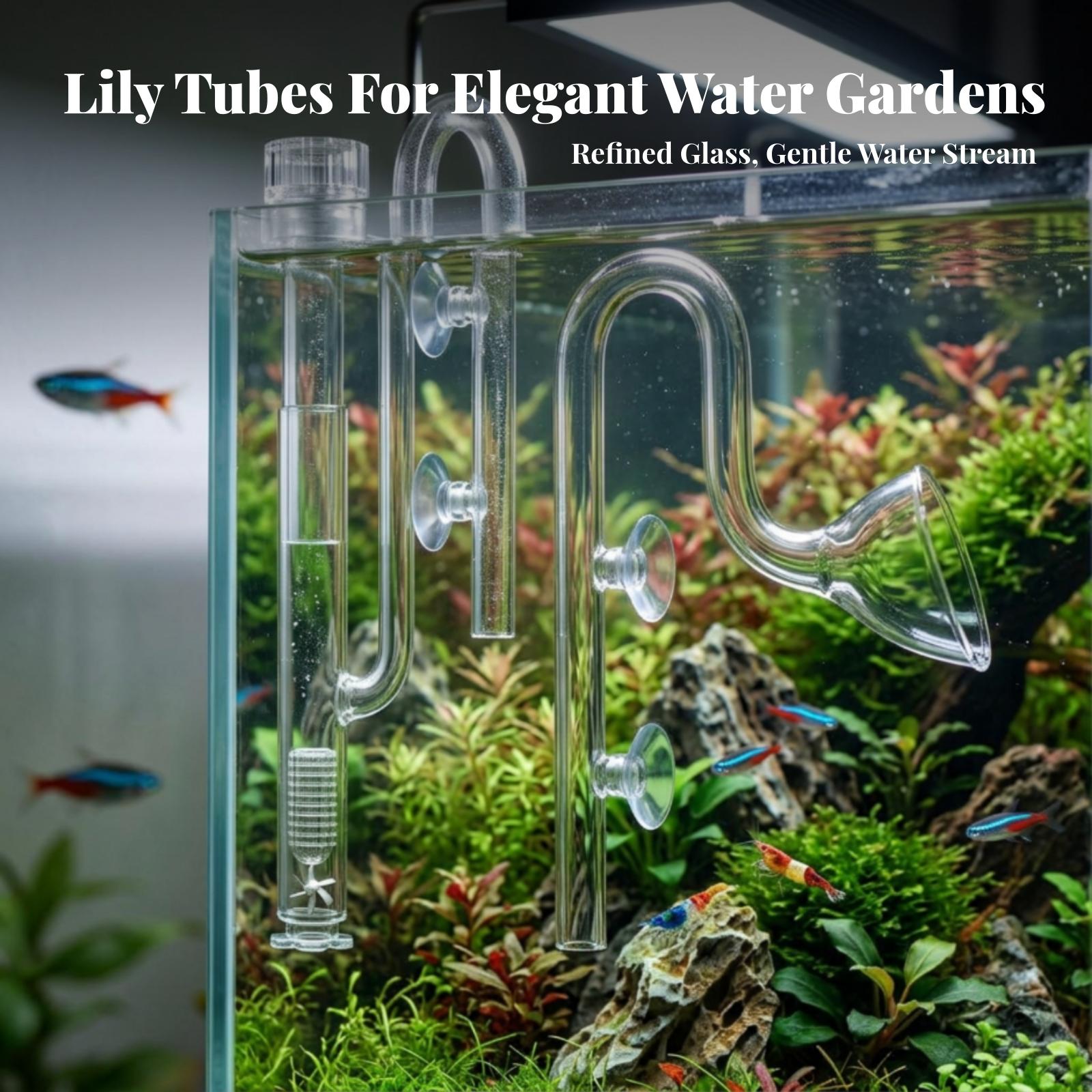 水槽フィルターの吸水口と排水口用透明リリーパイプセット、アク - Aquarium Planted Tank Filter のレビューと価格
