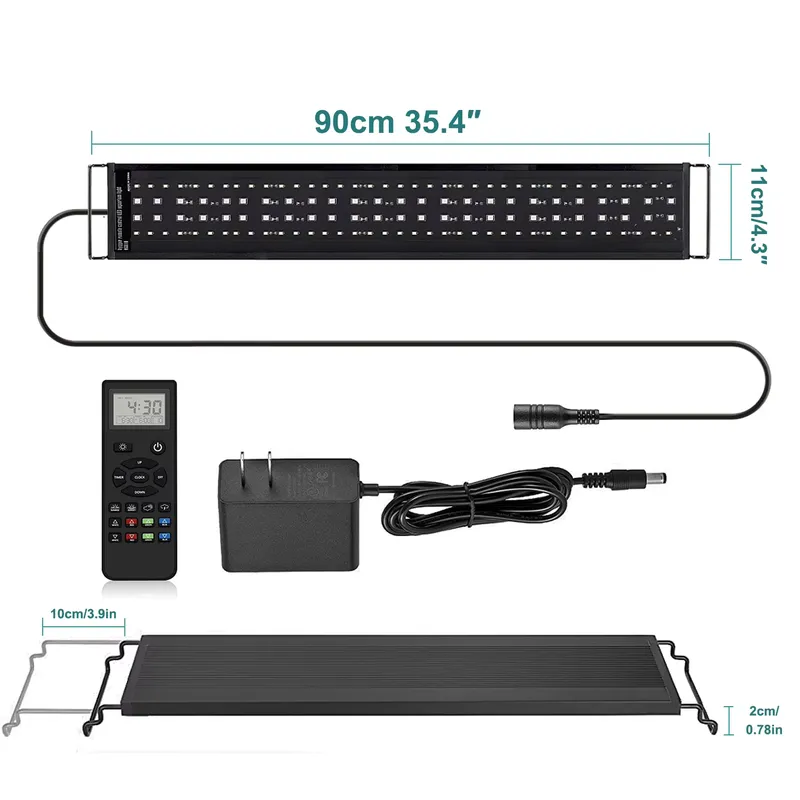 SIROKA 90cm リモコン式スマートLED水槽ライト  - Live Plant Aquarium のレビューと価格