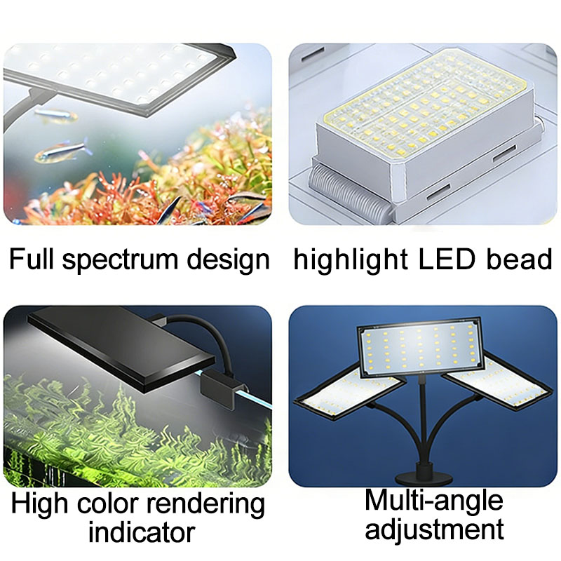 水槽用フルスペクトルLEDライト、サイクルタイマー付き、3色 - Aquarium Plant Light のレビューと価格