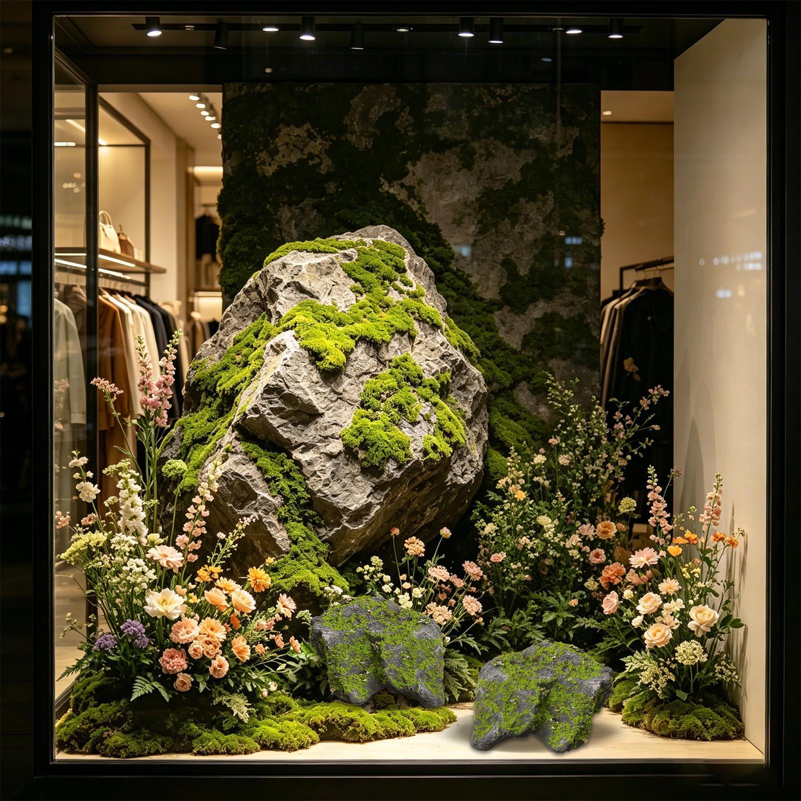 人工石のリアルなモスストーン装飾、庭、水槽、テラリウム、屋外 - Aquarium Moss のレビューと価格