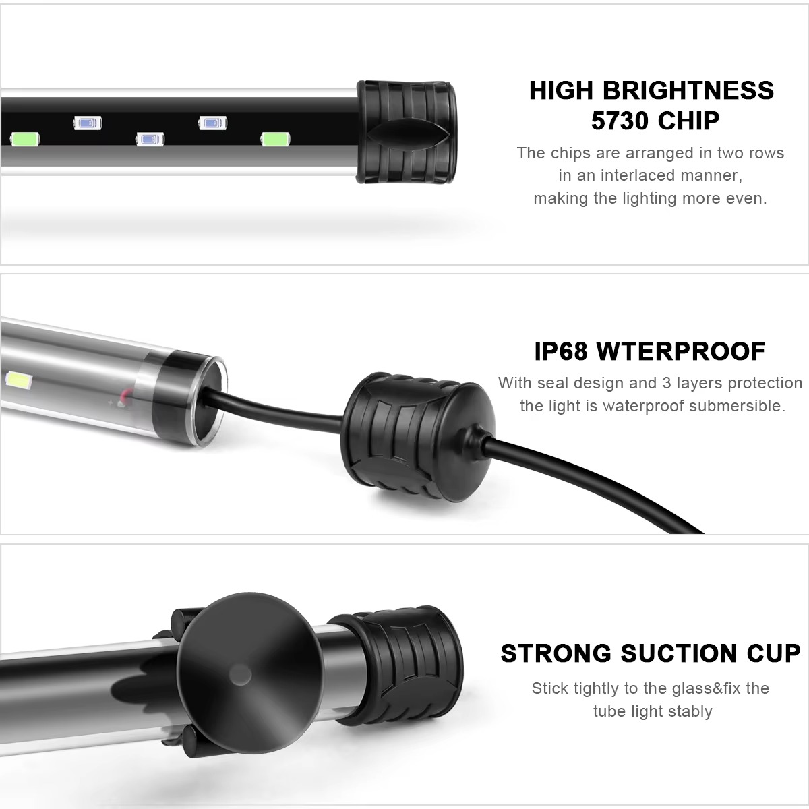 220V対応、LED水槽ライト、防水仕様、水中装飾照明、水中 - Aquarium Plant Substrate のレビューと価格