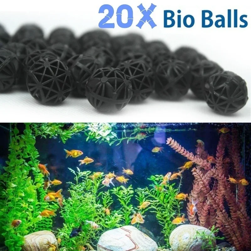 20 個 16 ミリメートル水族館バイオボールフィルターメデ - Aquarium Planted Tank Filter のレビューと価格