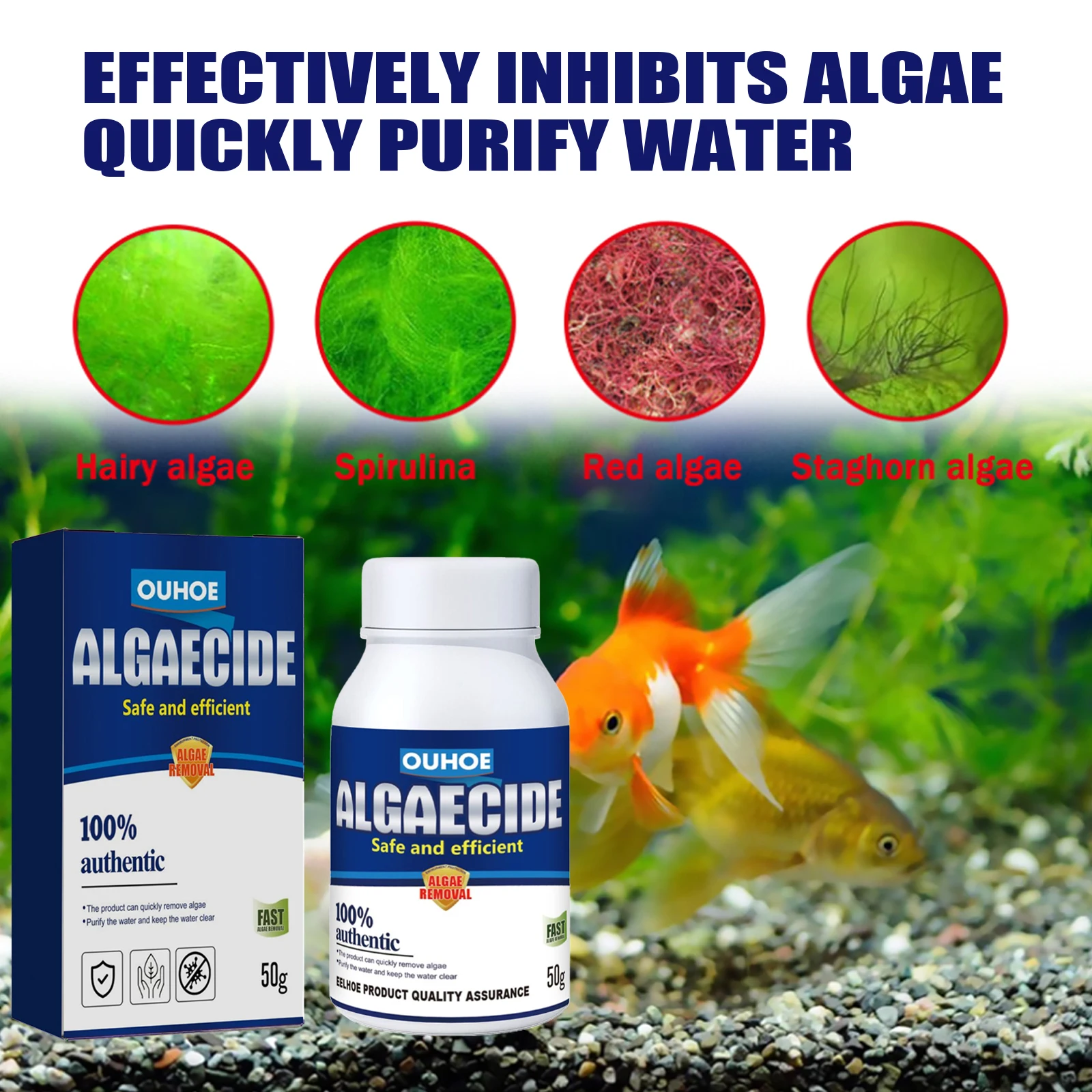 水族館藻類除去剤高効率安全なフォーミュラ速効性経済的な苔水ク - Planted Aquarium Algae Control のレビューと価格