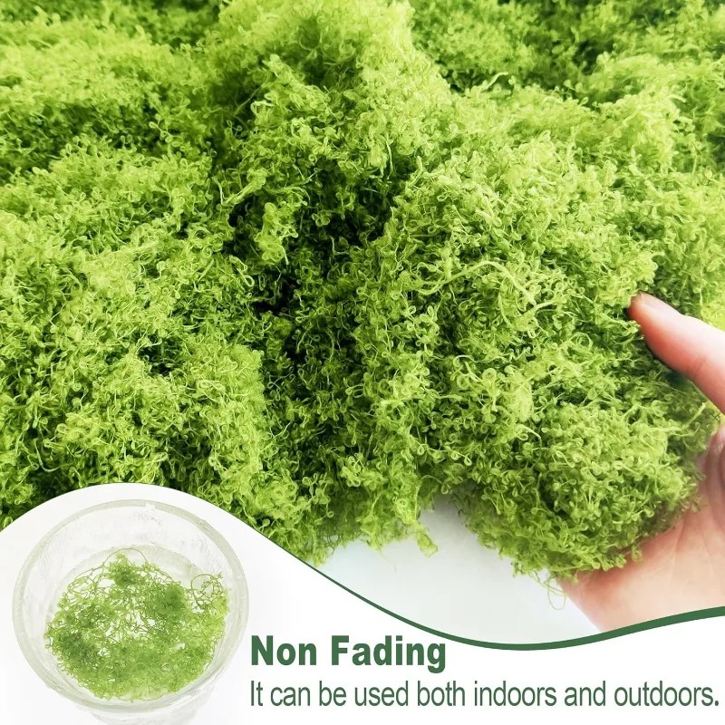 人工緑の植物、永遠の命を持つモス、DIYクラフト、フェイクプ - Aquarium Moss のレビューと価格