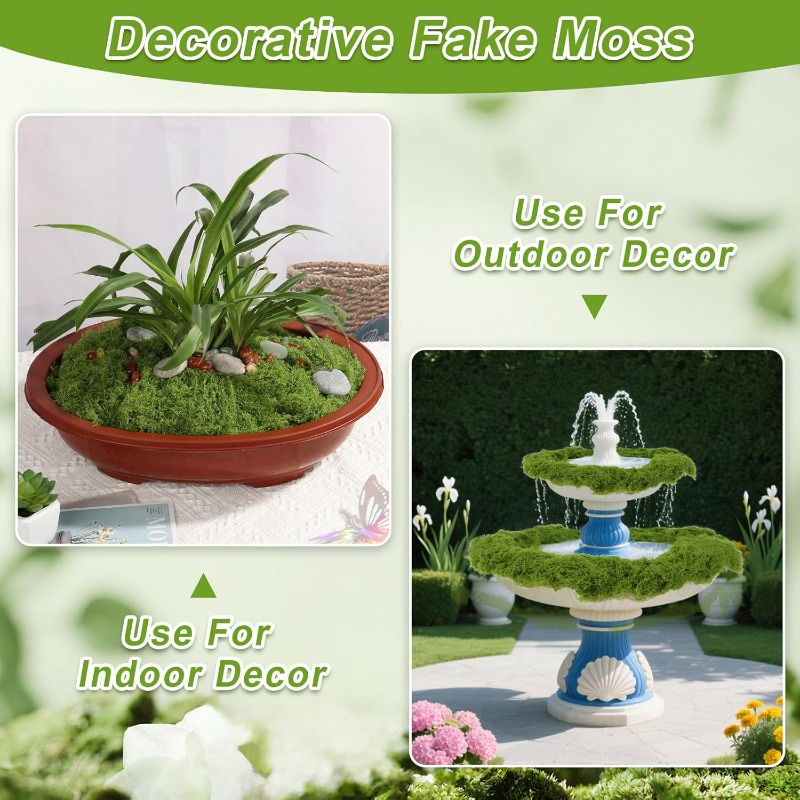 人工緑の植物、永遠の命を持つモス、DIYクラフト、フェイクプ - Aquarium Moss のレビューと価格